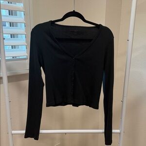 Black Button Down Shirt for Women Brandy Melville